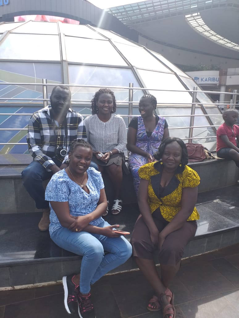 Labana and family members together during an outing in Nairobi
