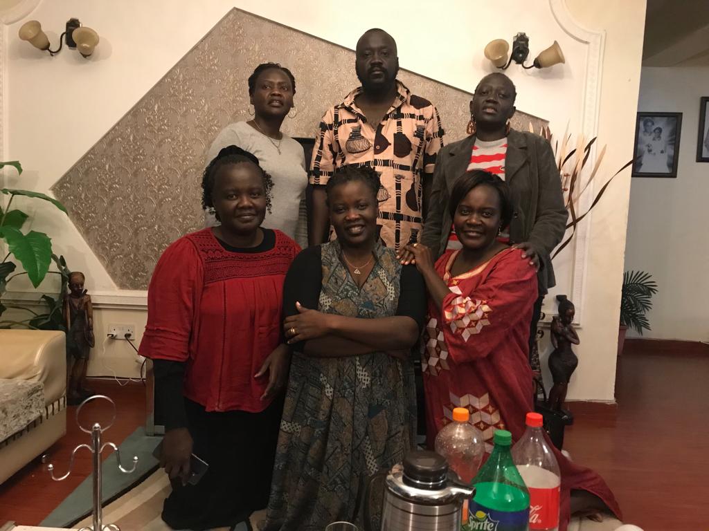 Labana with his five sisters at a family reunion in Nairobi in 2019