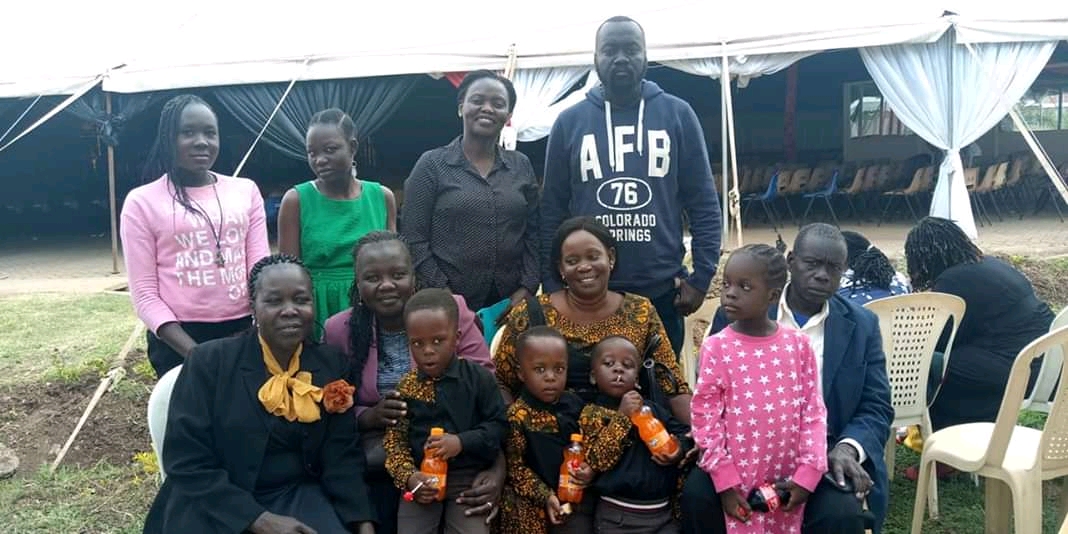 Members of the extended family gathered during a Nairobi visit