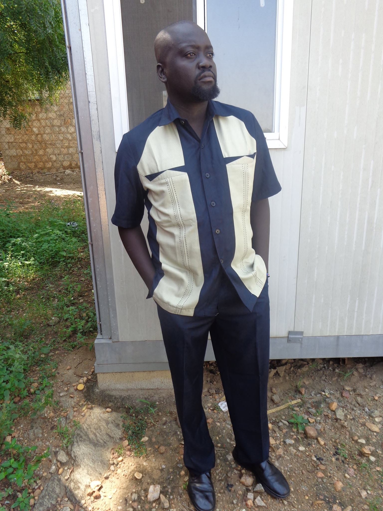 Labana standing outside at the Ministry of Justice in Juba